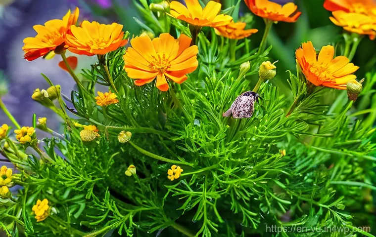 유기농 정원에서의 자연 친화적 병해충 관리 - **Prompt: Mindful Gardener Observing the Ecosystem**
    "A close-up shot of a gardener's hands, wit...